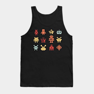 Retro Robot Army Tank Top